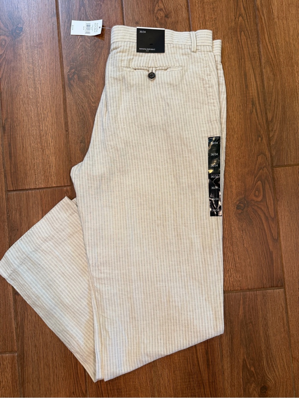 NWT / Banana Republic linen blend pants / mens 36x34
